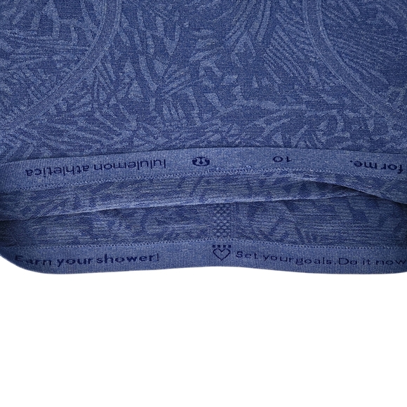 LULULEMON Swiftly Tech Racerback Heathered Harbor Blue Tank Top size 10 - Picture 7 of 12